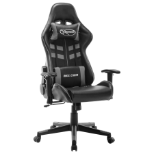 vidaXL fekete és szürke műbőr gamer szék forgószék