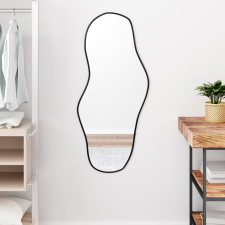 vidaXL Fekete falitükör 100x45 cm bútor