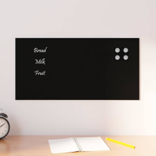 vidaXL fekete falra szerelhető edzett üveg mágnestábla 60 x 30 cm mágnestábla