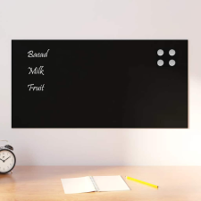 vidaXL fekete falra szerelhető edzett üveg mágnestábla 80 x 40 cm mágnestábla