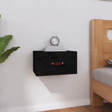vidaXL fekete falra szerelhető éjjeliszekrény 40 x 29,5 x 22 cm bútor