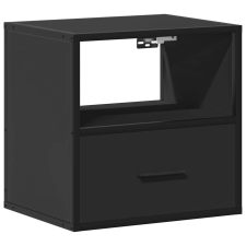 vidaXL fekete falra szerelhető éjjeliszekrény 40 x 31 x 39,5 cm (848734) bútor