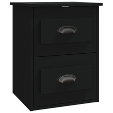vidaXL fekete falra szerelhető éjjeliszekrény 41,5x36x53 cm (816394) bútor