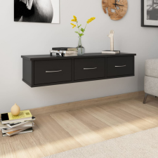 vidaXL Fekete falra szerelhető fiókos polc 88 x 26 x 18,5 cm bútor