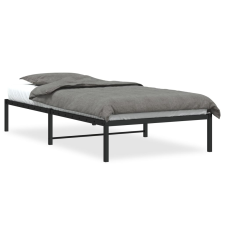 vidaXL fekete fém ágykeret 100 x 190 cm (373649) ágy és ágykellék