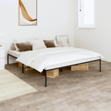 vidaXL fekete fém ágykeret 150 x 200 cm ágy és ágykellék
