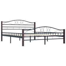 vidaXL fekete fém ágykeret 200 x 200 cm (285296) ágy és ágykellék