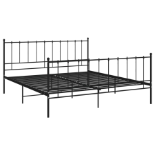 vidaXL fekete fém ágykeret 200 x 200 cm (324964) ágy és ágykellék