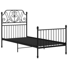 vidaXL fekete fém ágykeret 90 x 200 cm  (324841) ágy és ágykellék