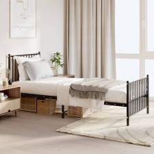 vidaXL fekete fém ágykeret fej- és lábtámlával 80 x 200 cm ágy és ágykellék