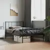 vidaXL fekete fém ágykeret fej- és lábtámlával 90 x 190 cm