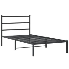 vidaXL fekete fém ágykeret fejtámlával 100 x 190 cm (355359) ágy és ágykellék