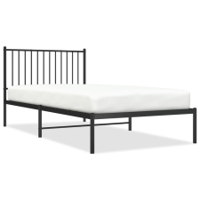 vidaXL fekete fém ágykeret fejtámlával 100 x 200 cm (350859) ágy és ágykellék
