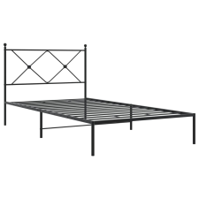 vidaXL fekete fém ágykeret fejtámlával 107 x 203 cm (376498) ágy és ágykellék
