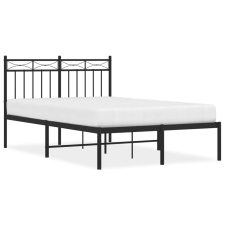 vidaXL fekete fém ágykeret fejtámlával 120 x 190 cm (373688) ágy és ágykellék