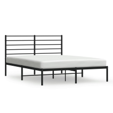vidaXL fekete fém ágykeret fejtámlával 120 x 200 cm (352317) ágy és ágykellék