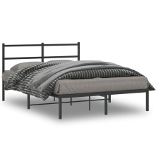 vidaXL fekete fém ágykeret fejtámlával 140 x 190 cm ágy és ágykellék