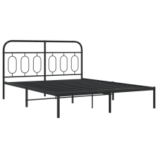 vidaXL fekete fém ágykeret fejtámlával 140 x 200 cm ágy és ágykellék