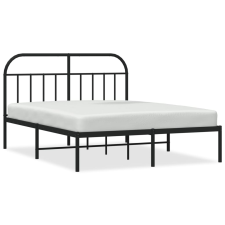 vidaXL fekete fém ágykeret fejtámlával 140 x 200 cm (353636) ágy és ágykellék
