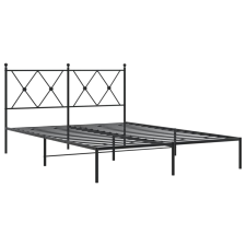 vidaXL fekete fém ágykeret fejtámlával 140 x 200 cm (376503) ágy és ágykellék