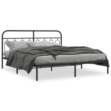 vidaXL fekete fém ágykeret fejtámlával 160 x 200 cm ágy és ágykellék