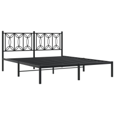 vidaXL fekete fém ágykeret fejtámlával 160 x 200 cm ágy és ágykellék