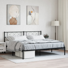 vidaXL fekete fém ágykeret fejtámlával 180 x 200 cm ágy és ágykellék