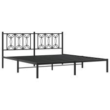 vidaXL fekete fém ágykeret fejtámlával 180 x 200 cm ágy és ágykellék