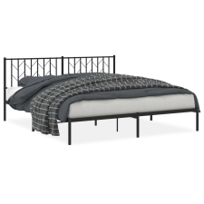 vidaXL fekete fém ágykeret fejtámlával 180 x 200 cm (374441) ágy és ágykellék