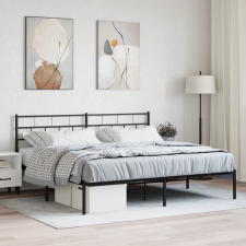 vidaXL fekete fém ágykeret fejtámlával 183 x 213 cm ágy és ágykellék
