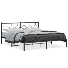 vidaXL fekete fém ágykeret fejtámlával 183 x 213 cm ágy és ágykellék