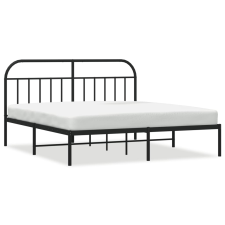 vidaXL fekete fém ágykeret fejtámlával 183 x 213 cm (353640) ágy és ágykellék