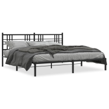 vidaXL fekete fém ágykeret fejtámlával 193 x 203 cm ágy és ágykellék