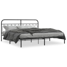 vidaXL fekete fém ágykeret fejtámlával 200 x 200 cm ágy és ágykellék