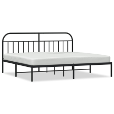 vidaXL fekete fém ágykeret fejtámlával 200 x 200 cm (353642) ágy és ágykellék