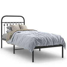 vidaXL fekete fém ágykeret fejtámlával 75 x 190 cm ágy és ágykellék