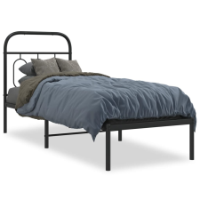 vidaXL fekete fém ágykeret fejtámlával 75 x 190 cm ágy és ágykellék