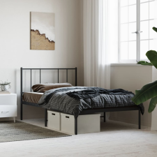 vidaXL fekete fém ágykeret fejtámlával 80 x 200 cm ágy és ágykellék