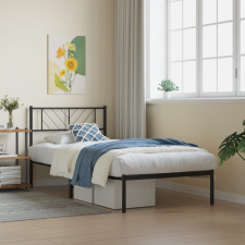 vidaXL fekete fém ágykeret fejtámlával 80 x 200 cm ágy és ágykellék