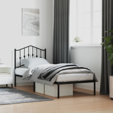vidaXL fekete fém ágykeret fejtámlával 80 x 200 cm ágy és ágykellék