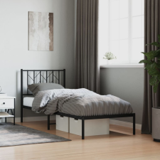 vidaXL fekete fém ágykeret fejtámlával 80 x 200 cm ágy és ágykellék