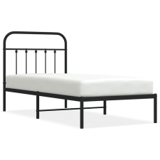vidaXL fekete fém ágykeret fejtámlával 80 x 200 cm (352569) ágy és ágykellék