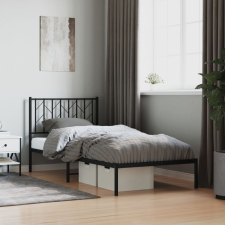 vidaXL fekete fém ágykeret fejtámlával 90 x 190 cm ágy és ágykellék