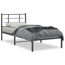 vidaXL fekete fém ágykeret fejtámlával 90 x 190 cm ágy és ágykellék