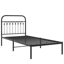 vidaXL fekete fém ágykeret fejtámlával 90 x 190 cm ágy és ágykellék