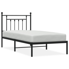 vidaXL fekete fém ágykeret fejtámlával 90 x 190 cm (353529) ágy és ágykellék