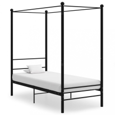 vidaXL Fekete fém baldachinos ágykeret 100 x 200 cm ágy és ágykellék