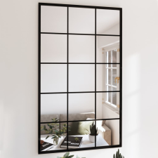 vidaXL fekete fém fali tükör 100 x 60 cm bútor