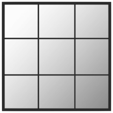 vidaXL fekete fém fali tükör 60 x 60 cm (342206) bútor