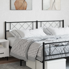 vidaXL fekete fém fejtámla 166x90 cm ágy és ágykellék